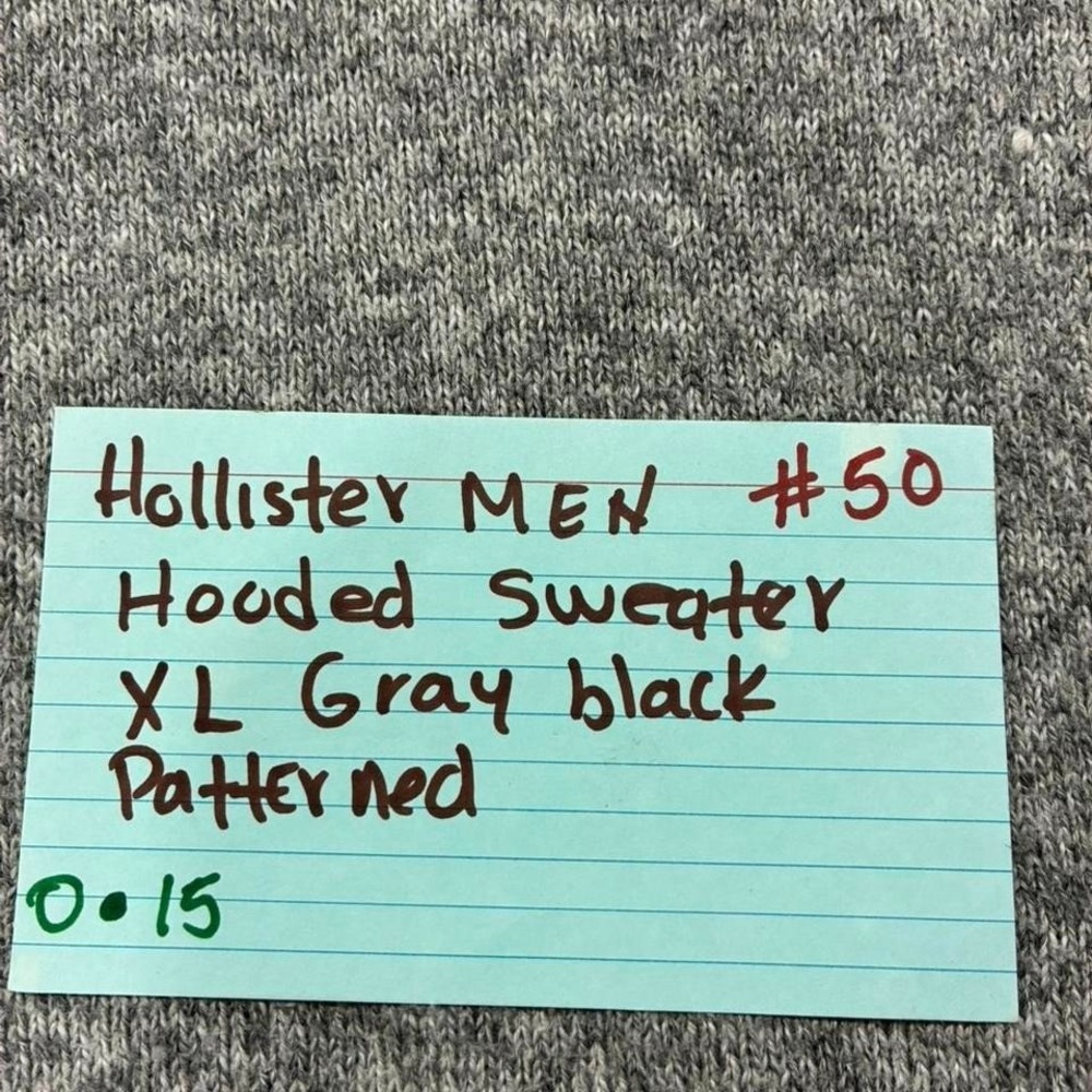 Hollister men XL Grey and black sweater hoodie.SKU50 #sweaterweather - Picture 8 of 8